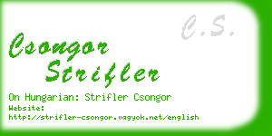 csongor strifler business card